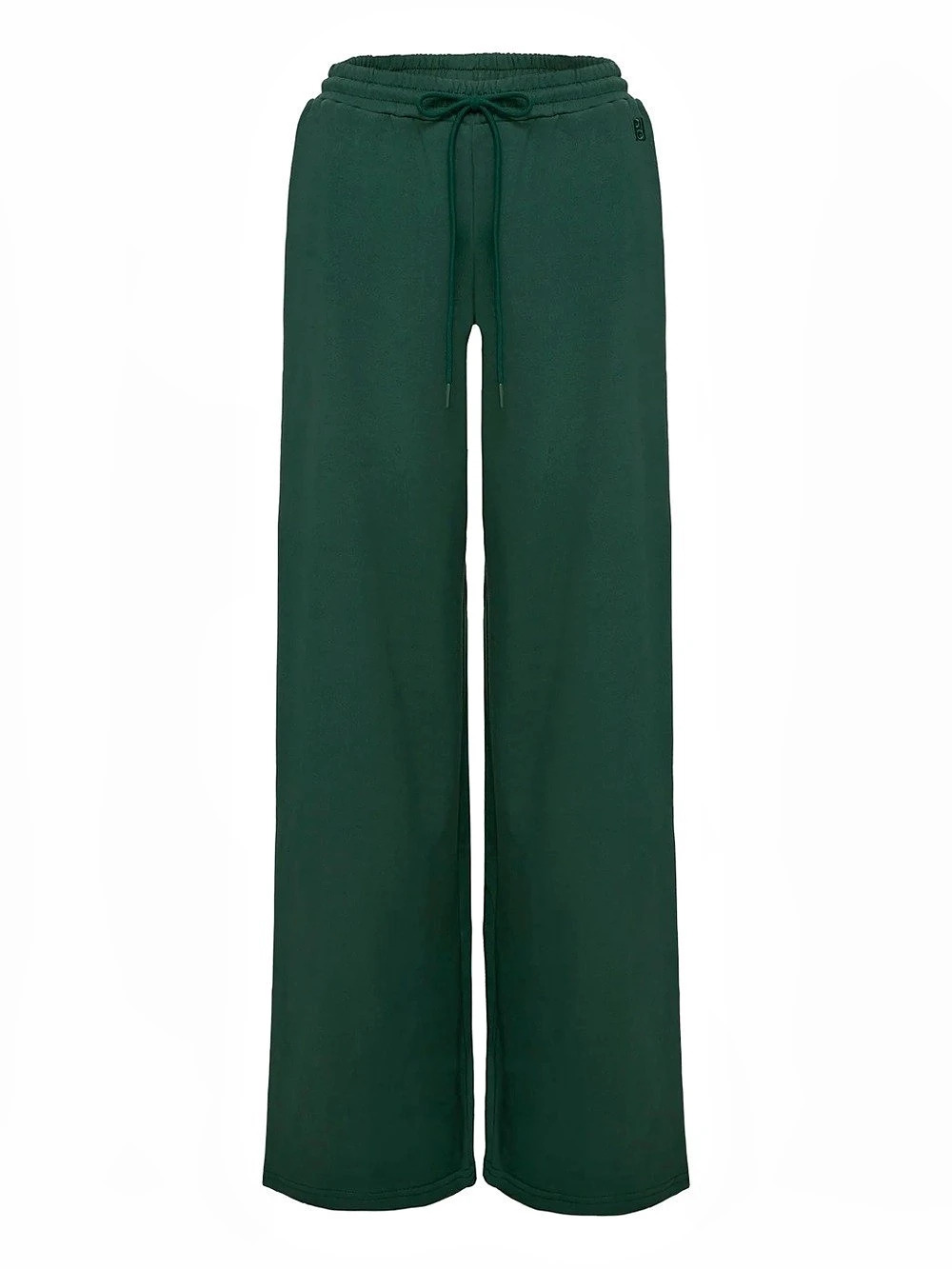 Princess Polly Wide Leg Sweatpants Cotton Pants Green